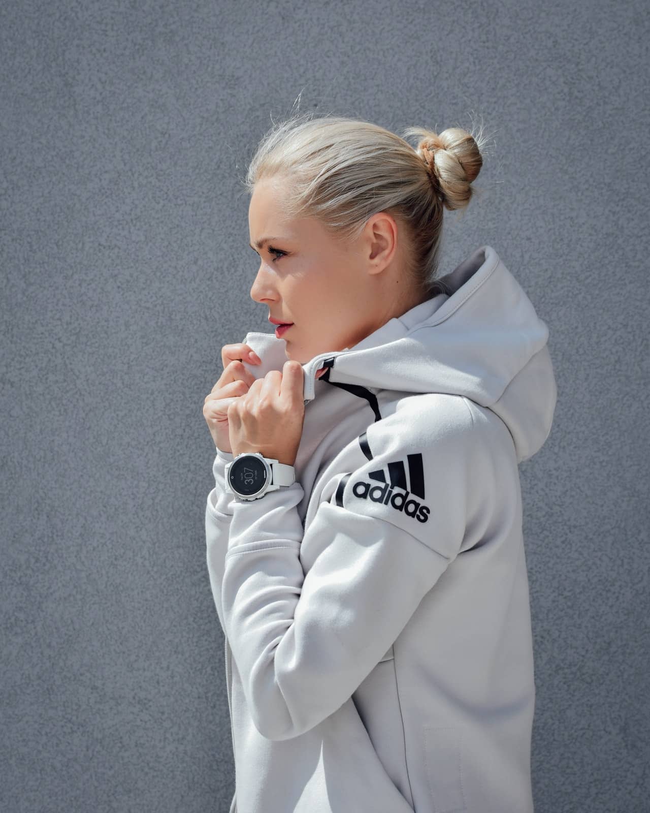 woman wearing adidas